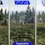 PS3,PS4,PS5での植栽の違い。PS3ははげ山かと思うくらいに少ない