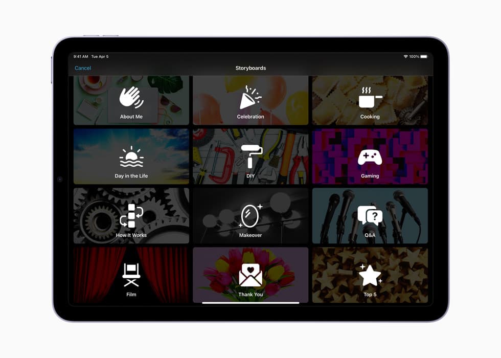 Apple iMovie features storyboards big carousel.large