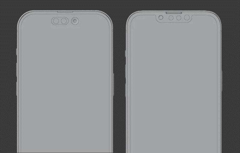 iphone 13 pro and 14 pro render front