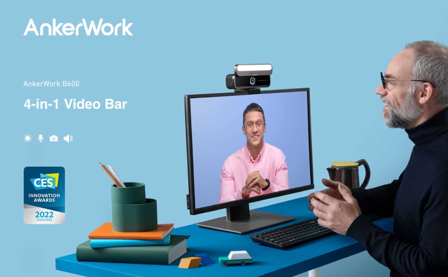 Ankerのサブブランド「AnkerWork」第1弾製品 リモートワークに最適な「AnkerWork B600 Video Bar」を販売開始