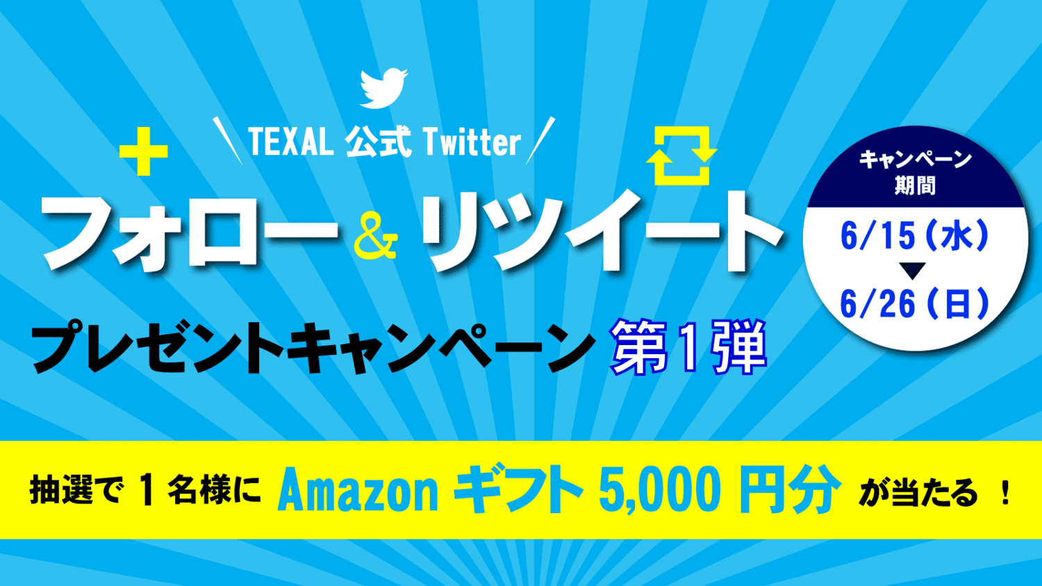 TEXAL 第1回プレゼント企画 – Amazonギフトカード5,000円分プレゼント！