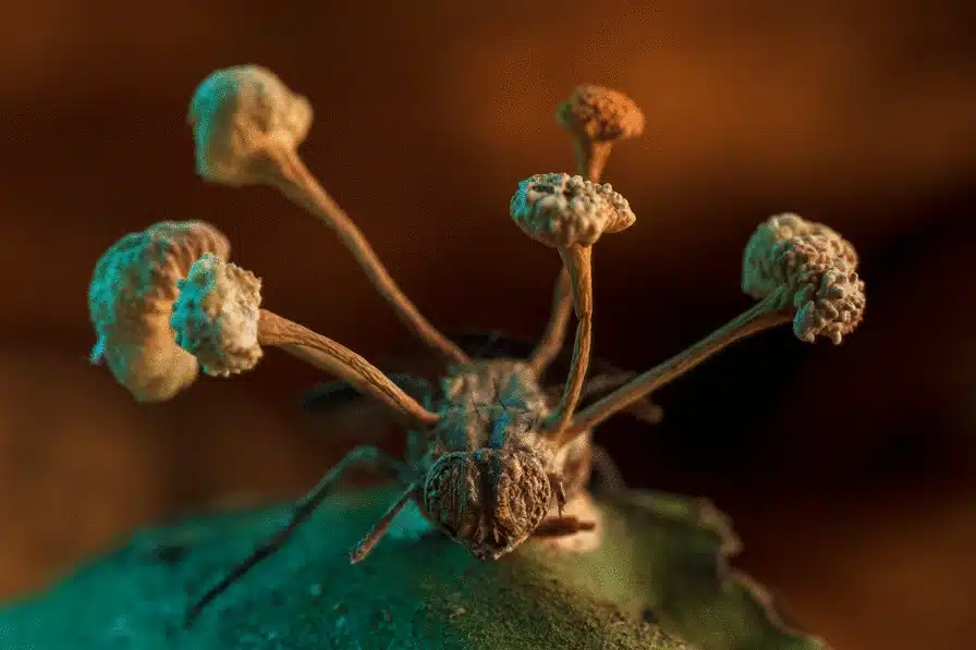 宿主の身体を爆発させる「ゾンビ」真菌の写真が科学写真コンテストで優勝