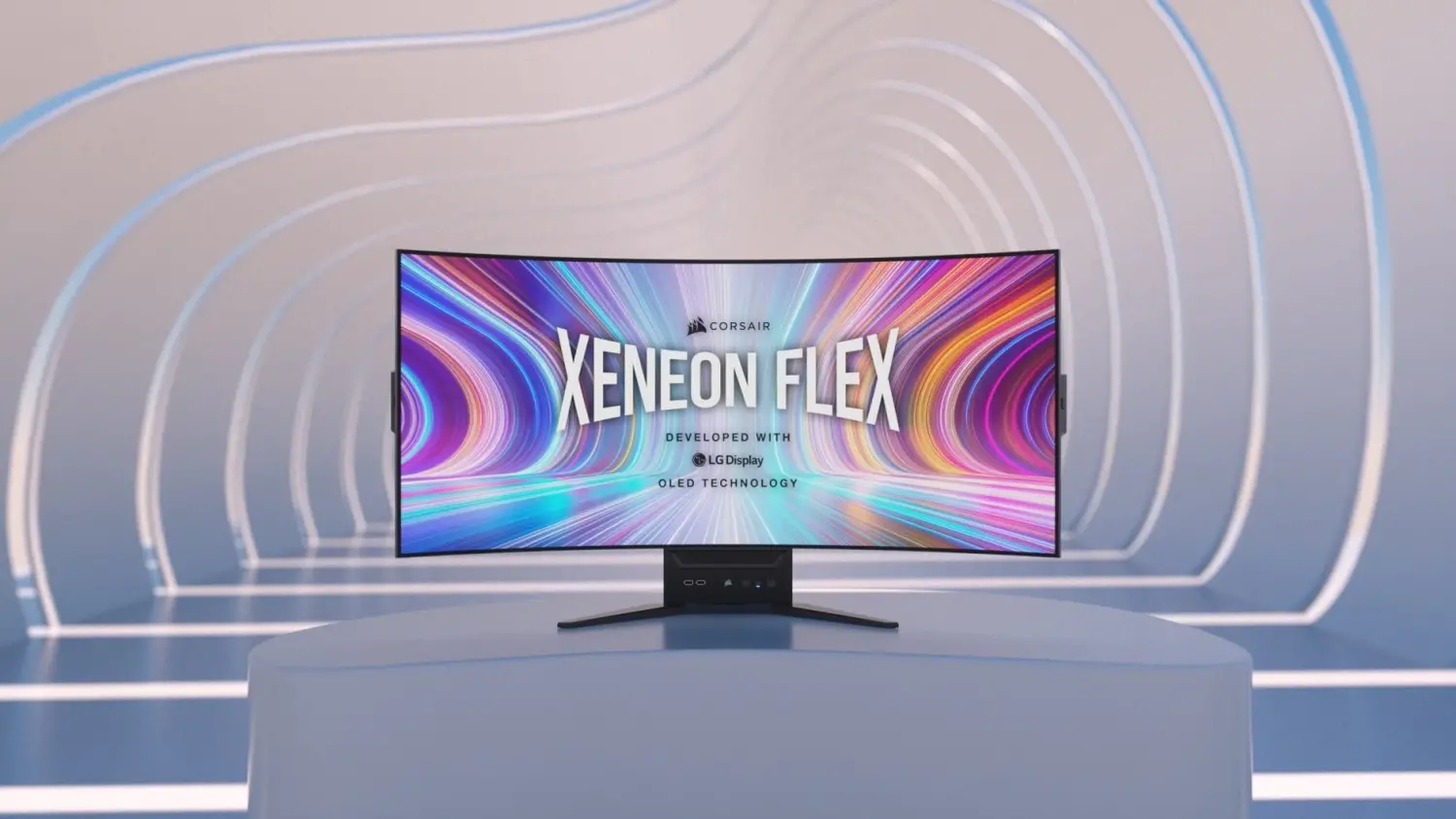 コルセアが「曲げられる」PCゲーミングモニター「Xeneon Flex 45WQHD240 OLED  Gaming Monitor」を発表