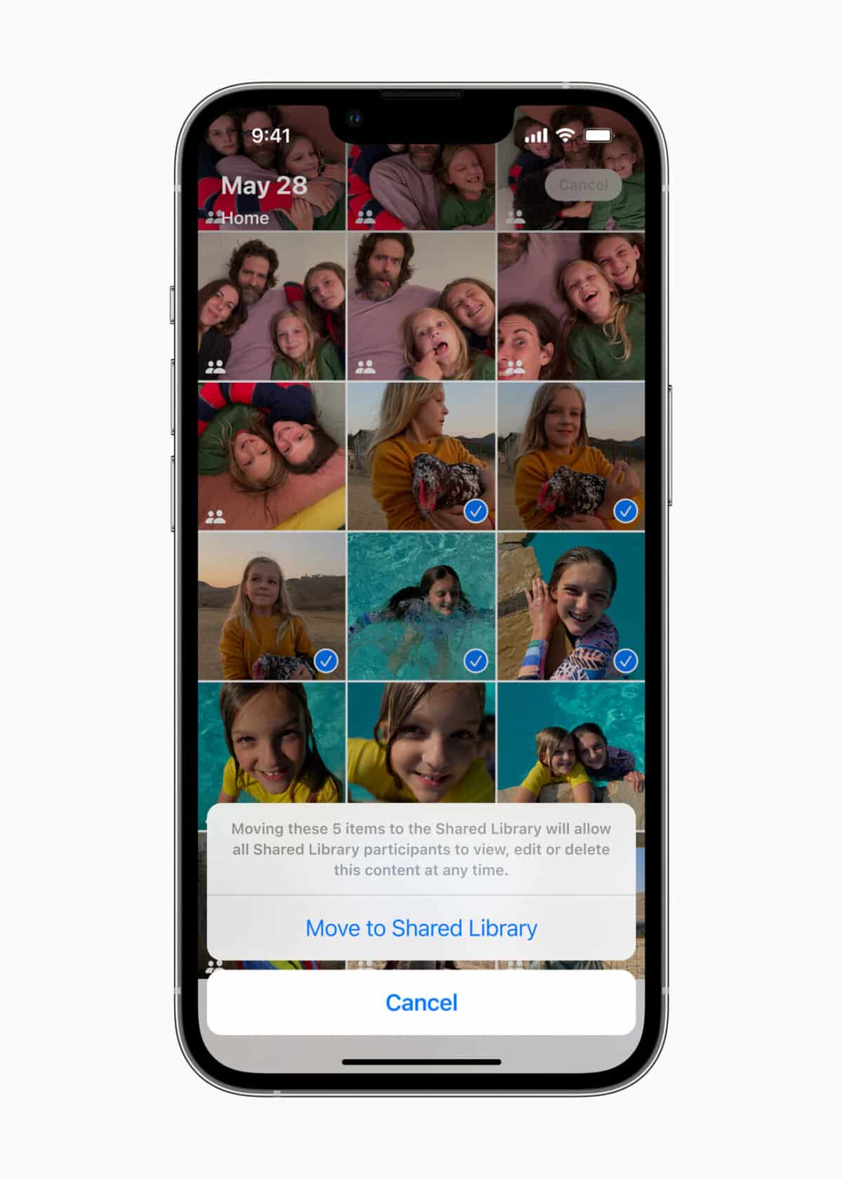 Apple WWDC22 iOS16 iCloud Shared Photo Library selected photos 220606 inline.large 2x