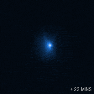 Hubble captures DART impact annotated