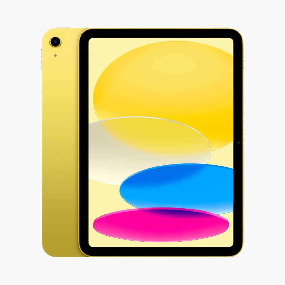 Apple iPad 10th gen yellow 2up 221018