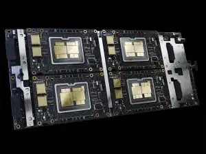 image of a black and gold computer chip against a black background