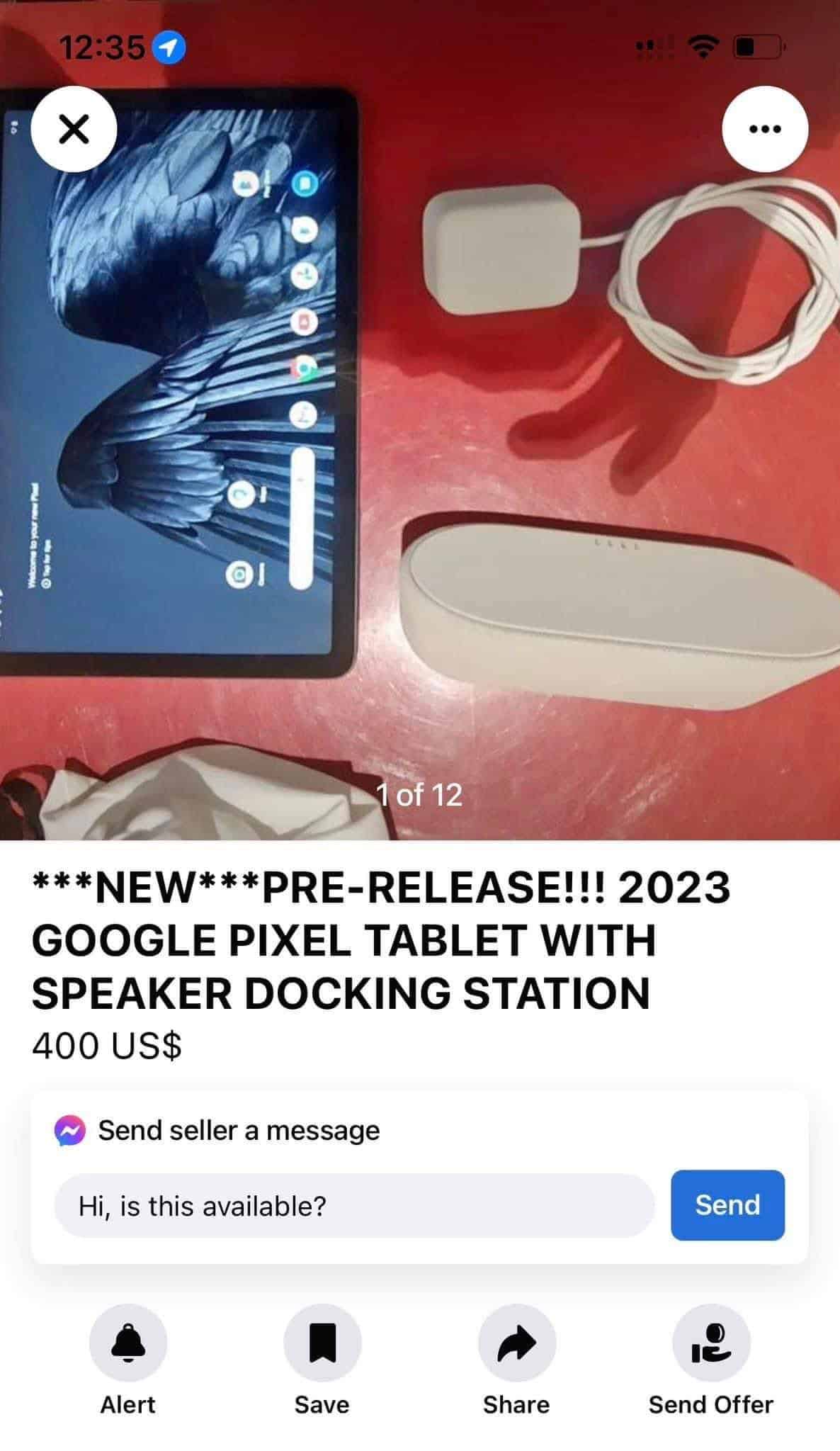 GoogleのPixel Tabletのプロトタイプが流出し、オンラインで出品されてしまった