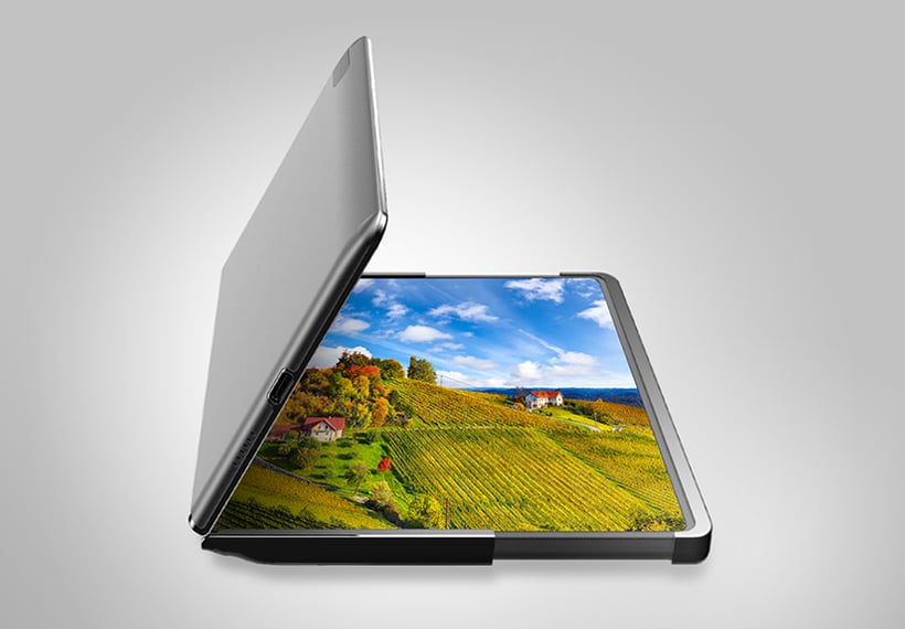 Samsung、折りたたんでスライド出来るディスプレイ「Flex Hybrid」コンセプトを公開