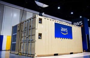 An image of the AWS Modular Data Center MDC unit 750
