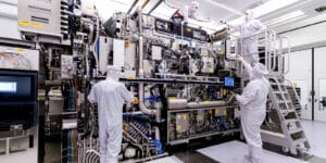 Business ASML Employees assembling an EUV system ASML top