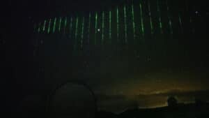 green laser sky
