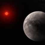 Rocky exoplanet TRAPPIST 1 b illustration