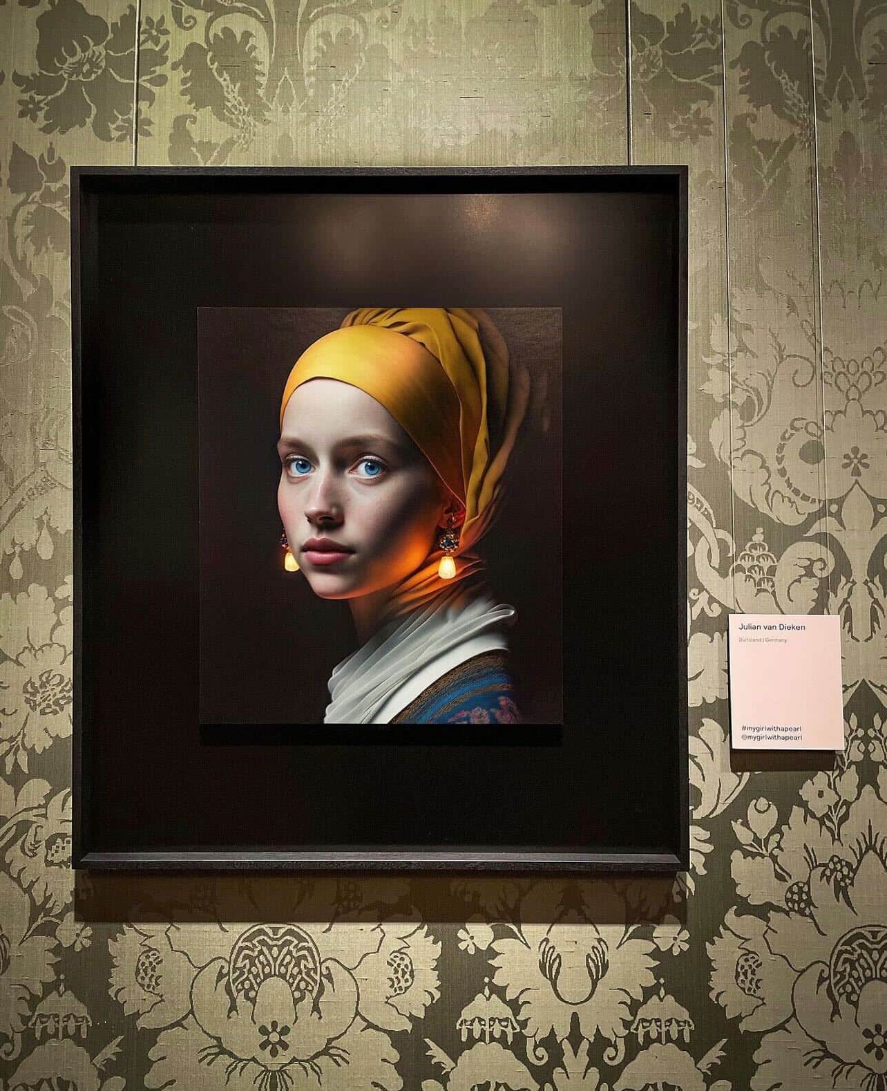 オランダの美術館で「真珠の耳飾りの少女」のAI作品が出展されネット上で嵐を呼ぶ