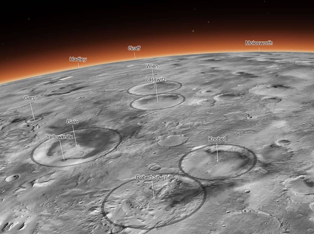 Google Earthのように火星の姿が見られる全球画像が公開