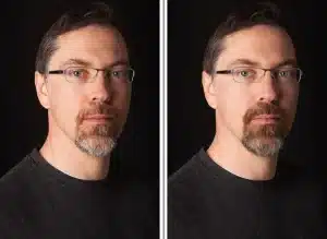 lightroom polished portrait and darken beard