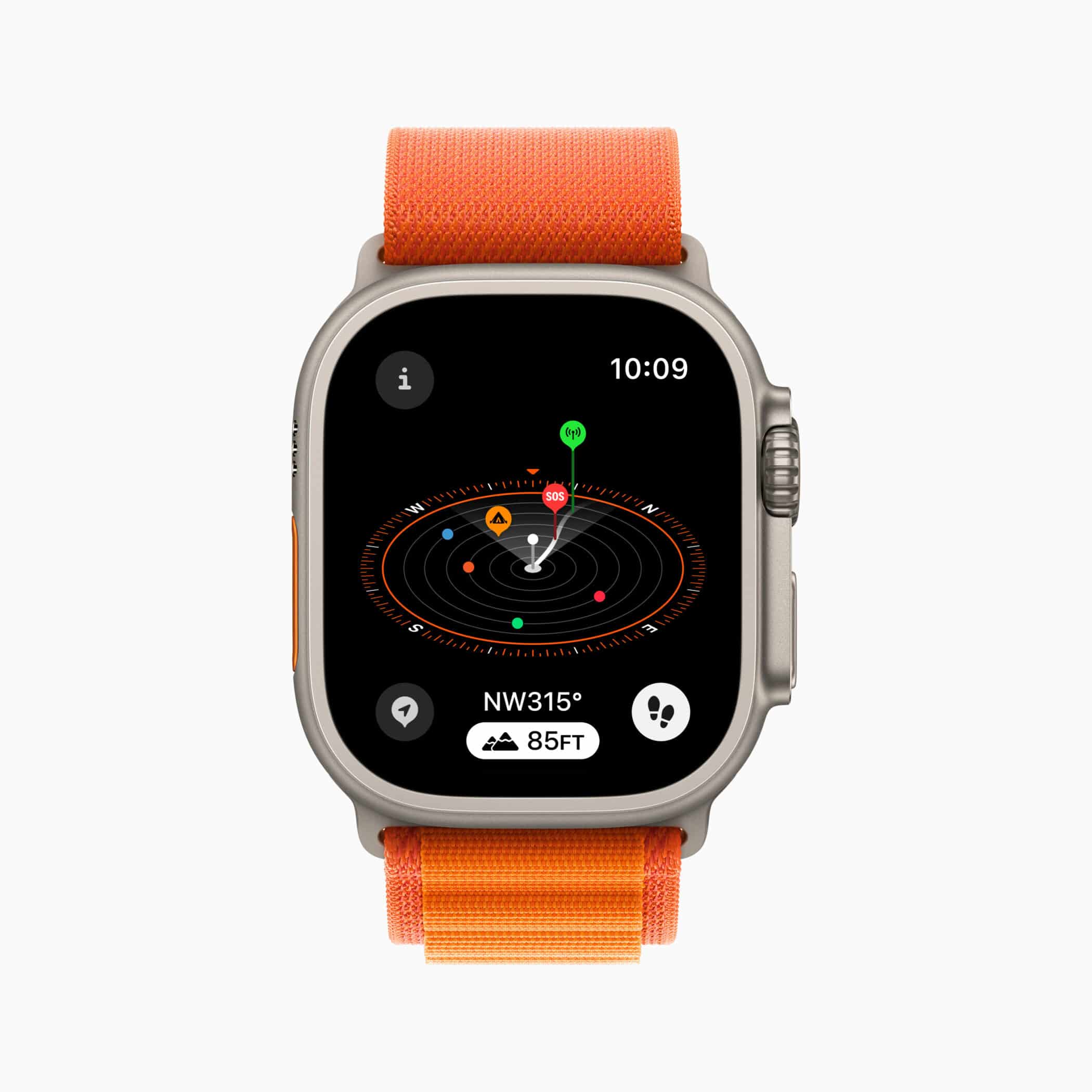 Apple WWDC23 watchOS 10 Compass saved waypoints Campsite Cellular Emergency 230605