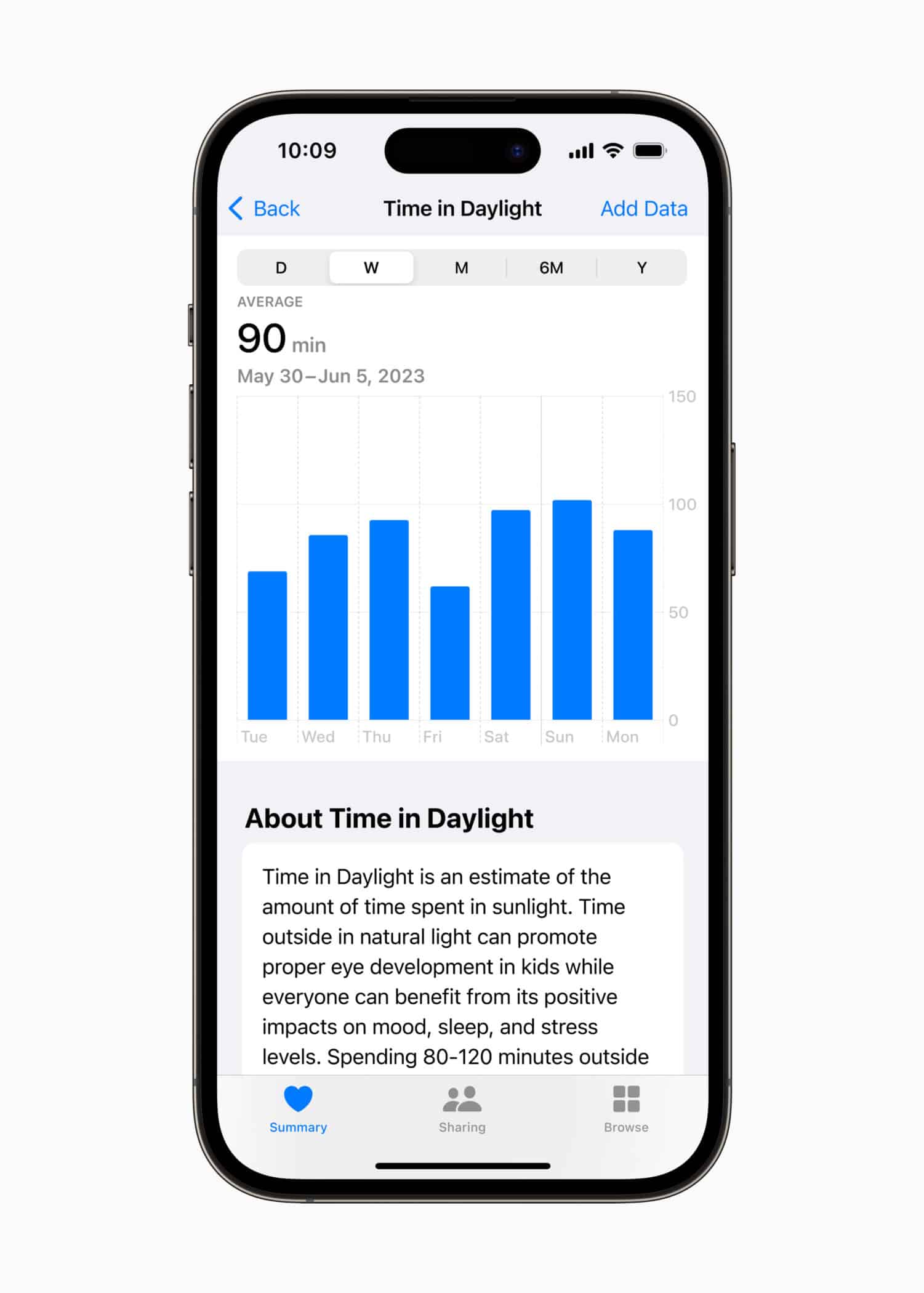 Apple WWDC23 watchOS 10 Vision Health Time In Daylight 230605