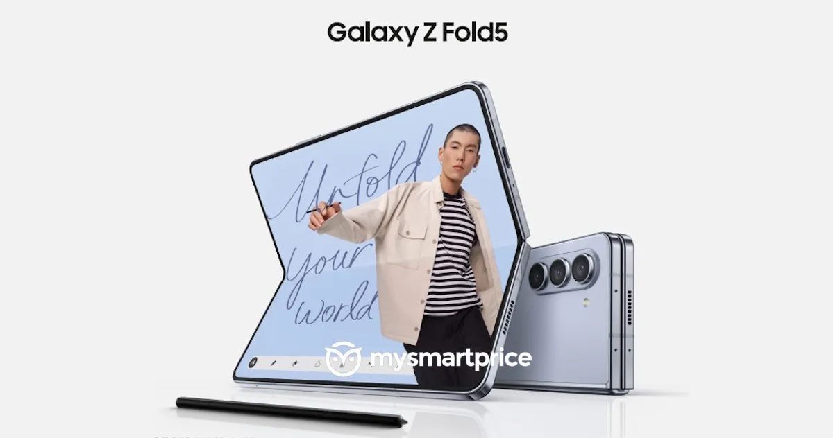 Galaxy Z Fold 5の公式画像がネット上に初流出、折りたたみ時の隙間がなくなる？