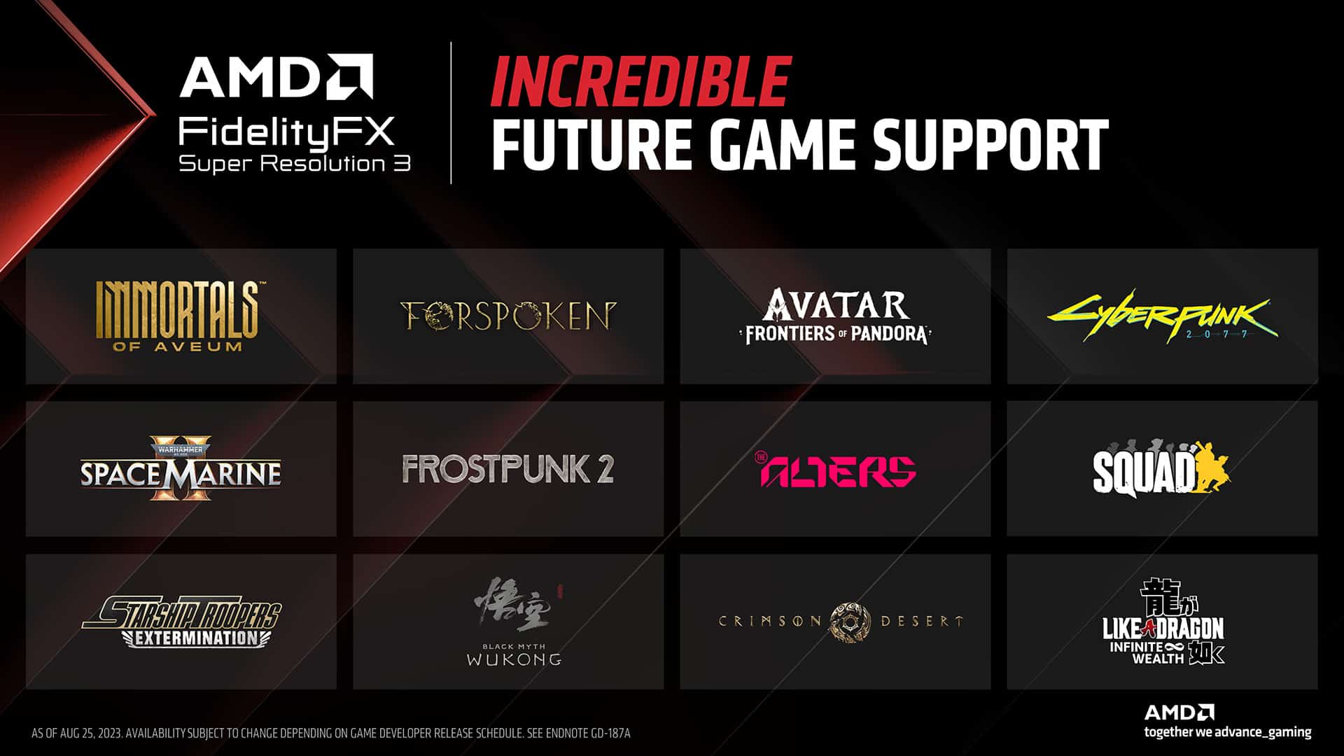AMD FSR 3 Gamescom blog upcoming games