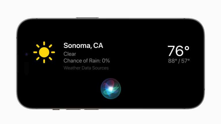 Apple WWDC23 iOS 17 StandBy Siri Weather 230605