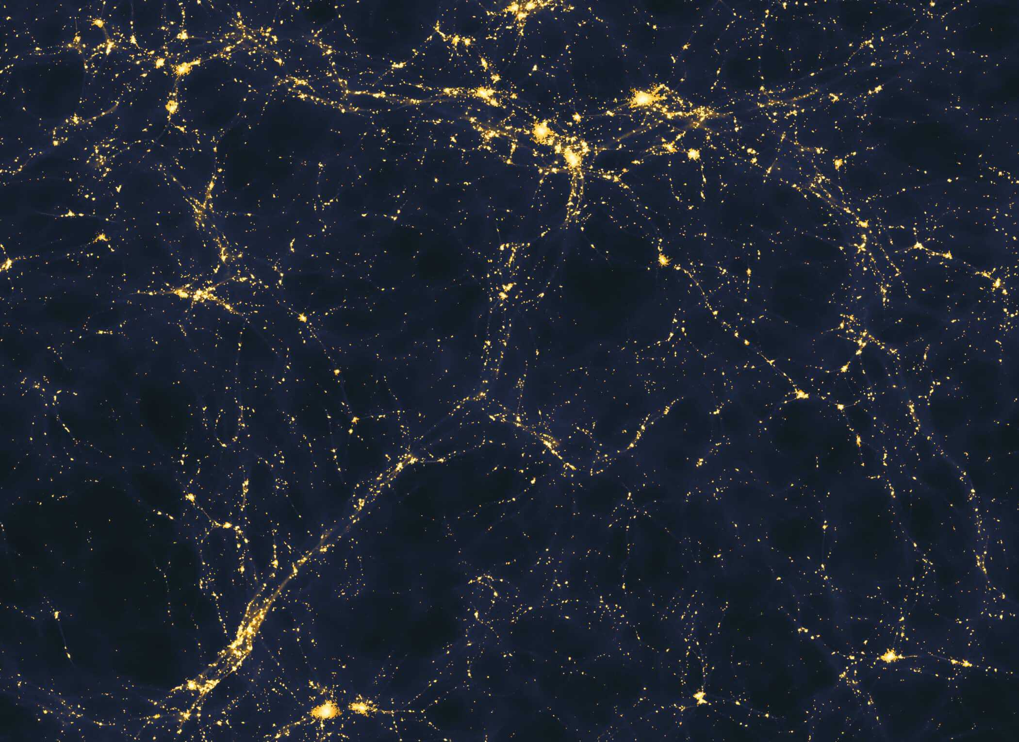 Large scale structure of light distribution in the universe
