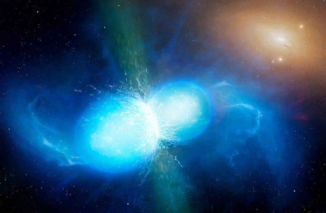 1100px Eso1733s Artists impression of merging neutron stars