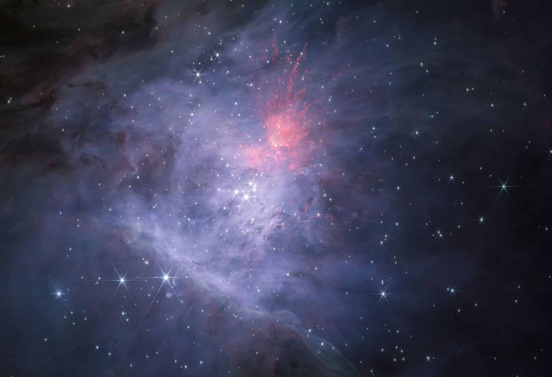 Orion Nebula in NIRCam short wavelength channel pillars