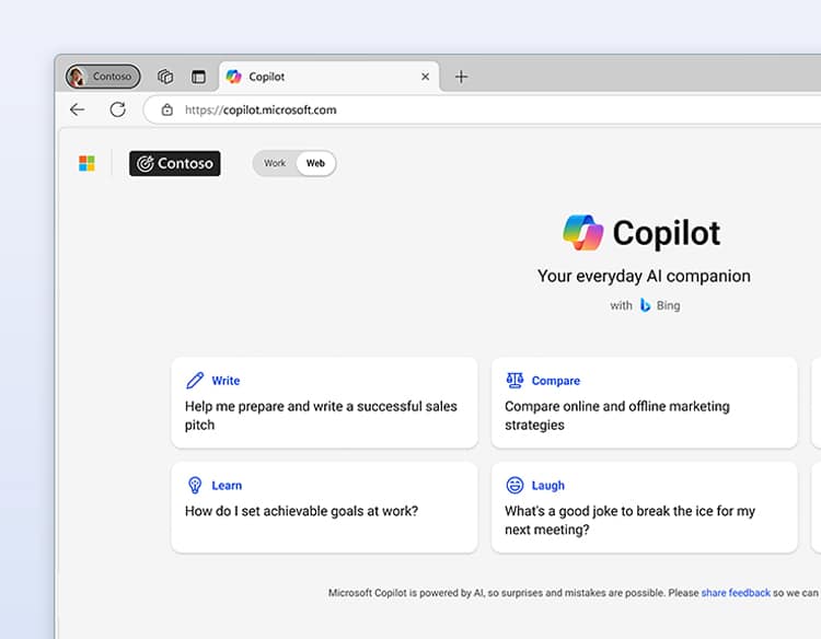 Microsof、Bing Chatを「Copilot」に変更するなどAIチャットボットのブランドを統一